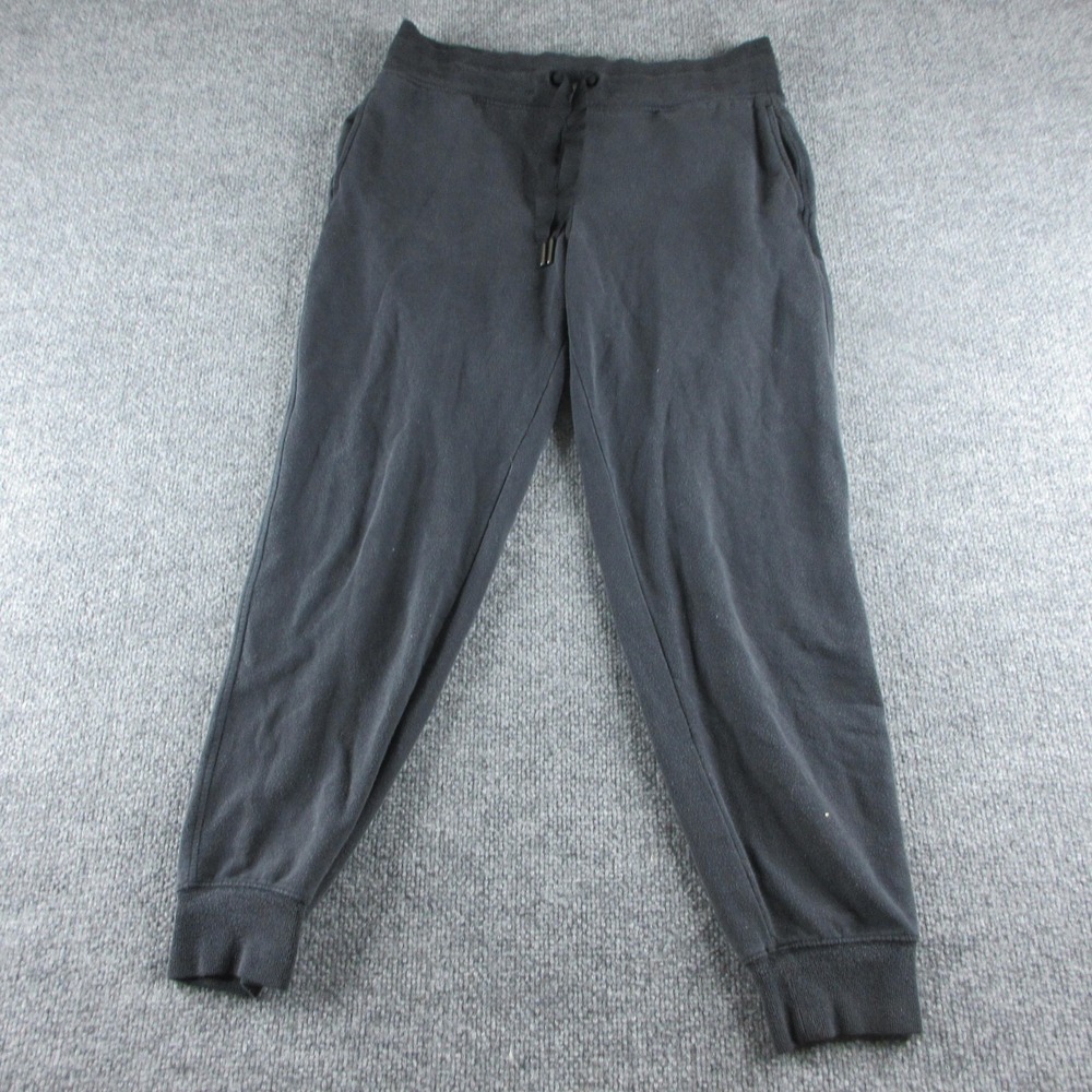 Athleta Balance‎ Jogger Pants Womens M Black Knit Elastic Waist Pockets Lounge